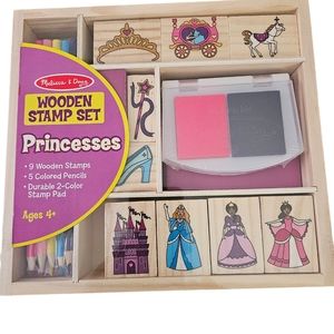 Melissa & Doug 2418 Wooden Stamp Set, Princesses